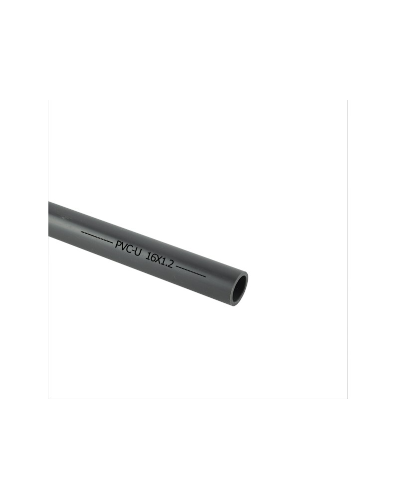 Grey PVC-U pipe 16mm