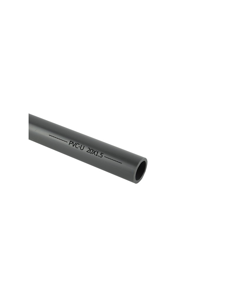Grau PVC-U Rohr 20mm