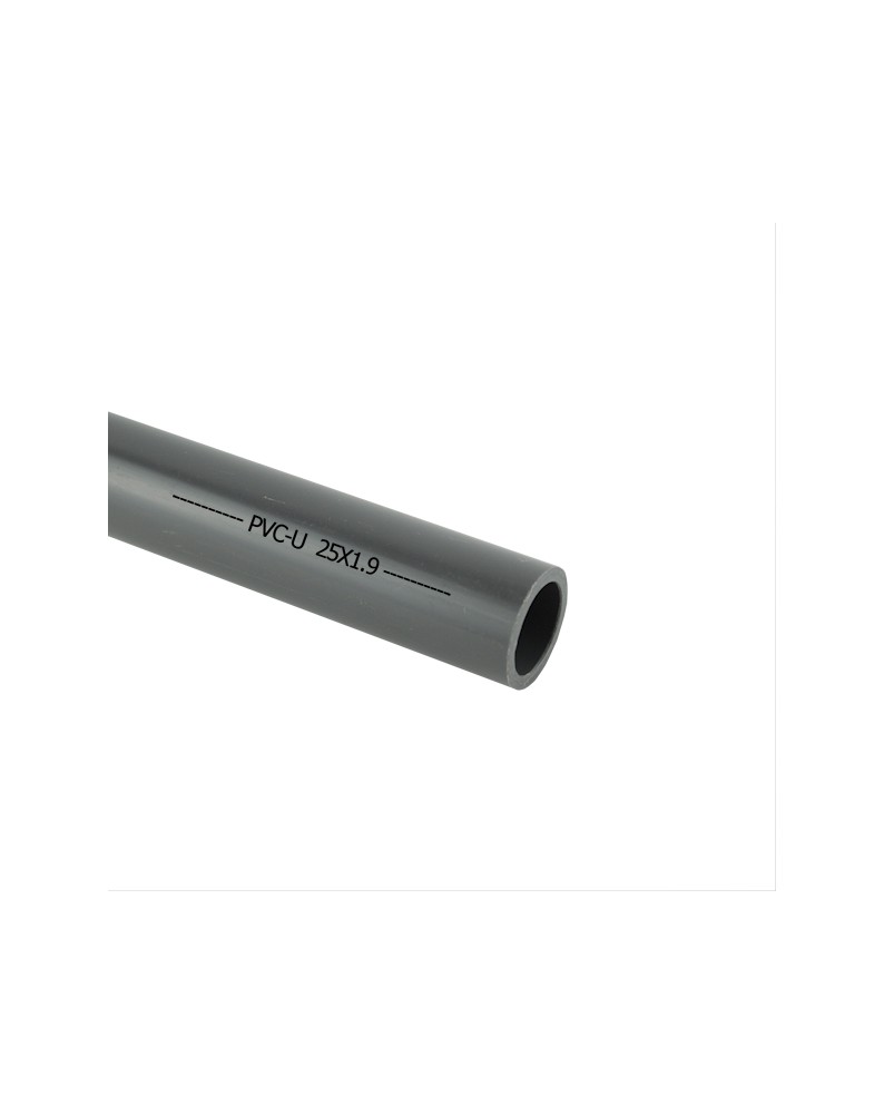 Grau PVC-U Rohr 25mm
