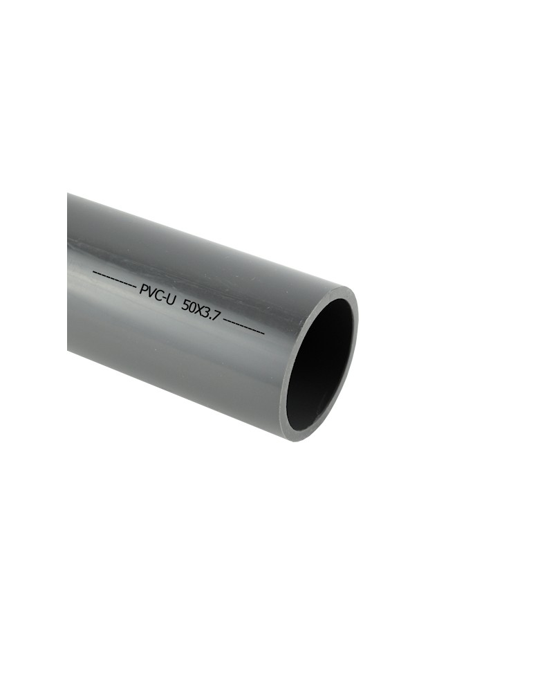 tubo gris de pvc  u 50mm 
